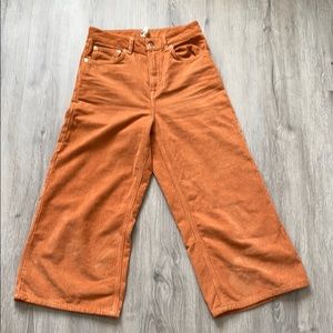 Top Shop Orange Corduroy Pants